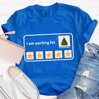 Humorous Winter Holiday Graphic Tee, Working for Christmas Break Teacher T-Shirt, Last Day of School Xmas Shirt, Teacher Christmas Present