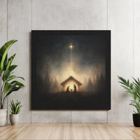 Star of Bethlehem Canvas Print, Nativity Scene Canvas Wall Art, Holy Night Christian Canvas, Religious Christmas Wall Decor Present