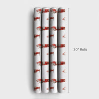 Vintage Christmas Gift Wrap, Rustic Reindeer Skull Santa Wrapping Paper, Folk Art Holiday Paper, Western Gothic Present Wrapping Paper, Present