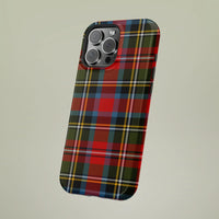 Scottish Red Green Plaid Phone Case, Tartan Plaid Phone Case for iPhone, Classic Christmas Plaid iPhone Cover
