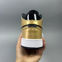 High Top Sneakers, Gold Colorway, Lace Up Design, Casual Gift for Sneaker Fans