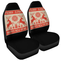 Nordic Knit Car Seat Covers, Christmas Deer Car Seat Covers, Polar Fleece Auto Seat Protectors, Holiday Vehicle Decor Xmas Present