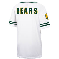 Baylor Bears Free Spirited Mesh Button-Up Baseball Jersey - White