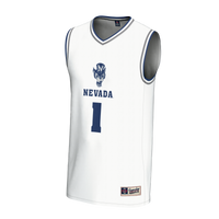 #1 Nevada Wolf Pack Lightweight Basketball Fashion Jersey - White