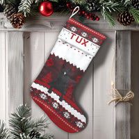 Ugly Sweater Holiday Stocking, Black Friesian Horse Christmas Stocking, Personalized Christmas Stocking, Equestrian Christmas Stocking