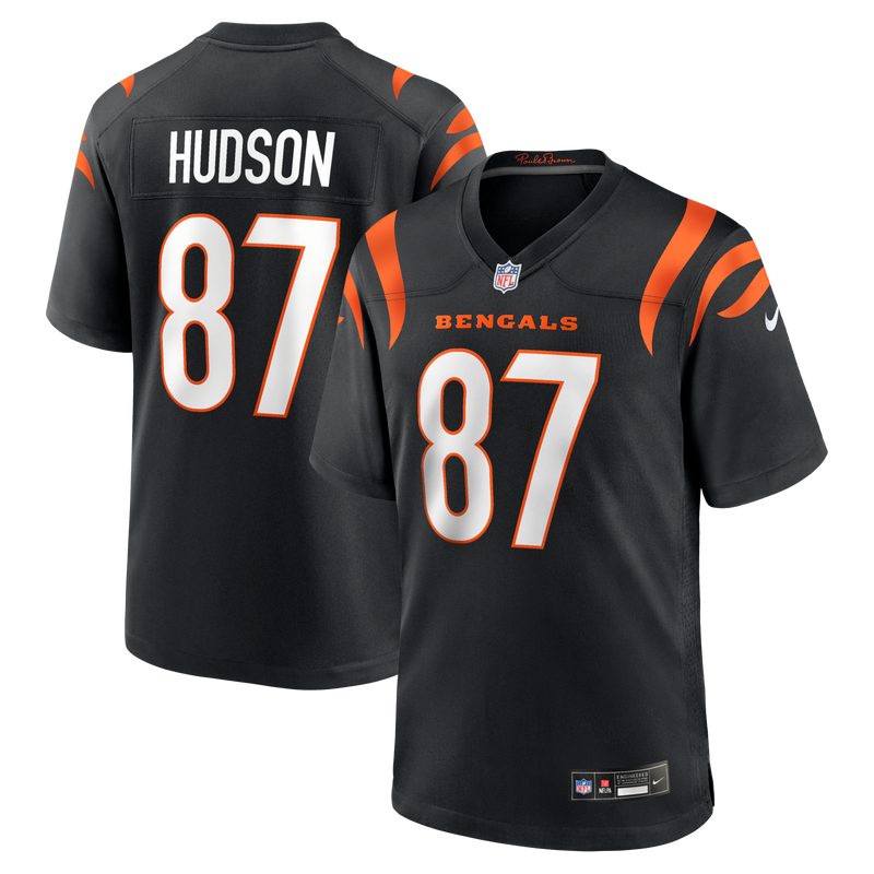 Cincinnati Bengals Tanner Hudson Black Home Game Player Jersey