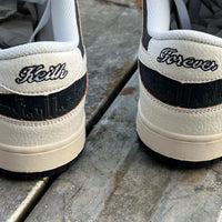 Low Top Sneakers, White Gray Black Colorway, Lace Up Design, Casual Gift for Sneaker Fans
