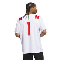 #1 White Nebraska Huskers Away Premier Football Jersey