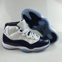 Sneakers, White Navy Colorway, Lace Up Design, Casual Gift for Sneaker Fans