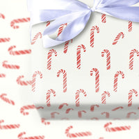Red and White Holiday Wrapping Paper, Candy Cane Christmas Wrapping Paper, Peppermint Stripe Xmas Gift Wrap Roll, Traditional Present Wrap
