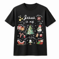 Christian Christmas Shirt, Jesus Is My Greatest Present T-Shirt, Bible Verse Tree Graphic Tee, Faith Holiday T-Shirt, Religious Believer Present