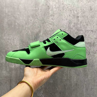 Mid Top Sneakers, Green Colorway, Lace Up Design, Casual Gift for Sneaker Fans