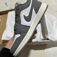 Retro Low Top Basketball Shoes, White Gray Colorway, Lace Up Design, Casual Gift for Shoe Lovers