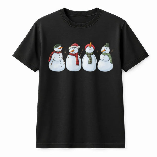 Adorable Winter Holiday Shirt, Snowman Family T-Shirt, Matching Christmas Graphic Tee, Festive Season Apparel, Adorable Xmas 