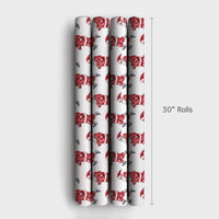 Athletic Running Santa Claus Gift Wrap, Jogging Santa Wrapping Paper, Humorous Fitness Santa Holiday Paper, Christmas Gift Wrapping Paper Roll
