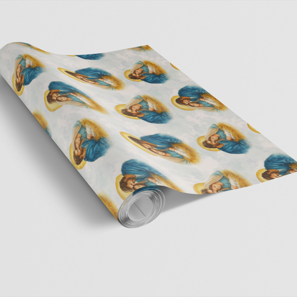 Religious Nativity Gift Wrap, Holy Family Christmas Wrapping Paper, Sacred Holiday Wrapping Paper, Faith Inspired Christmas W