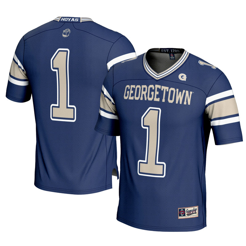 #1 Georgetown Hoyas Football Jersey - Navy