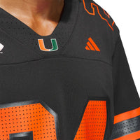 #24 Black Miami Hurricanes Premier Strategy Jersey
