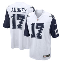 Dallas Cowboys Brandon Aubrey White Alternate Game Team Jersey