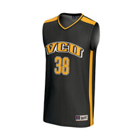 #38 VCU Rams Lightweight Basketball Fashion Jersey - Black