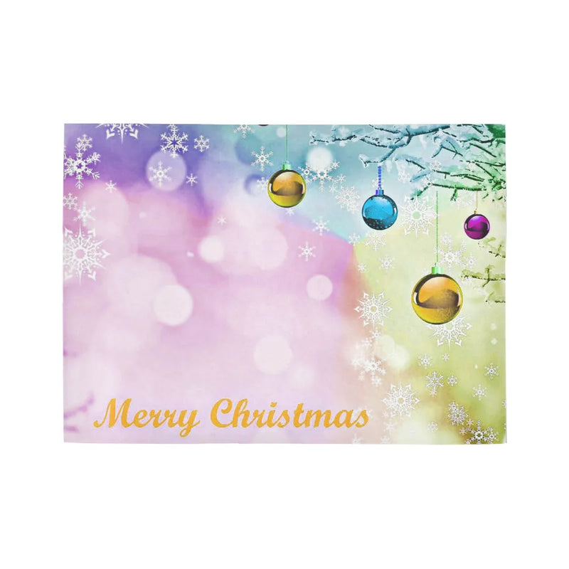 Snowflake Ornament Holiday Hallway Rug, Merry Christmas Runner Rug, Festive Winter Long Floor Mat, Christmas Kitchen Runner Rug