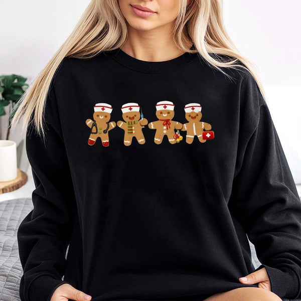 Adorable Holiday Medical Cookie Crewneck, Gingerbread Nurse Christmas Sweatshirt, RN LPN Christmas Pullover, Adorable Hospita