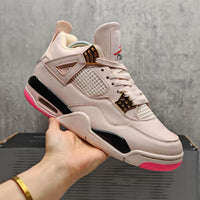 Mid Top Sneakers, Beige Pink Colorway, Lace Up Design, Casual Gift for Sneaker Fans