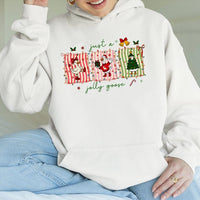 Santa Hat Duck Holiday Graphic Hooded Sweatshirt, Jolly Goose Christmas Hoodie, Adorable Silly Honk Xmas Pullover, Festive Goose Lover Jumper