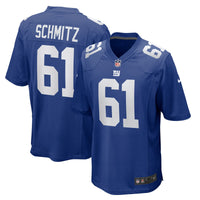 New York Giants John Michael Schmitz Royal Team Game Jersey