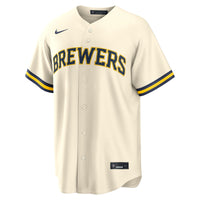 Milwaukee Brewers Andrew Vaughn Cream Home Replica Jersey