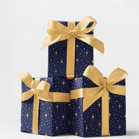 Celestial Night Sky Gift Wrap, Bethlehem Star Christmas Wrapping Paper, Midnight Star Holiday Wrapping Paper, Religious Gift Wrapping Paper