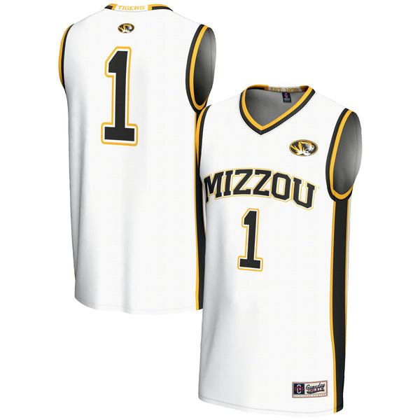 #1 Missouri Tigers Lightweight Basketball Jersey - White