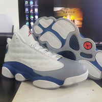 Sneakers, Gray Navy Colorway, Lace Up Design, Casual Gift for Sneaker Fans