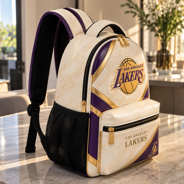LAL Ivory Court - Gold-Lined Purple Backpack Composition - main