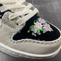 Low Top Sneakers, Black White Colorway, Embroidered Detail, Lace Up Design, Casual Gift for Sneaker Fans