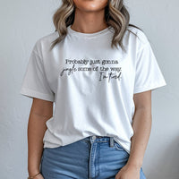 Humorous Christmas Slogan T-Shirt, Probably Just Gonna Jingle Some of the Way T-Shirt, Sarcastic Holiday T-Shirt, Sassy Xmas Graphic Tee Present