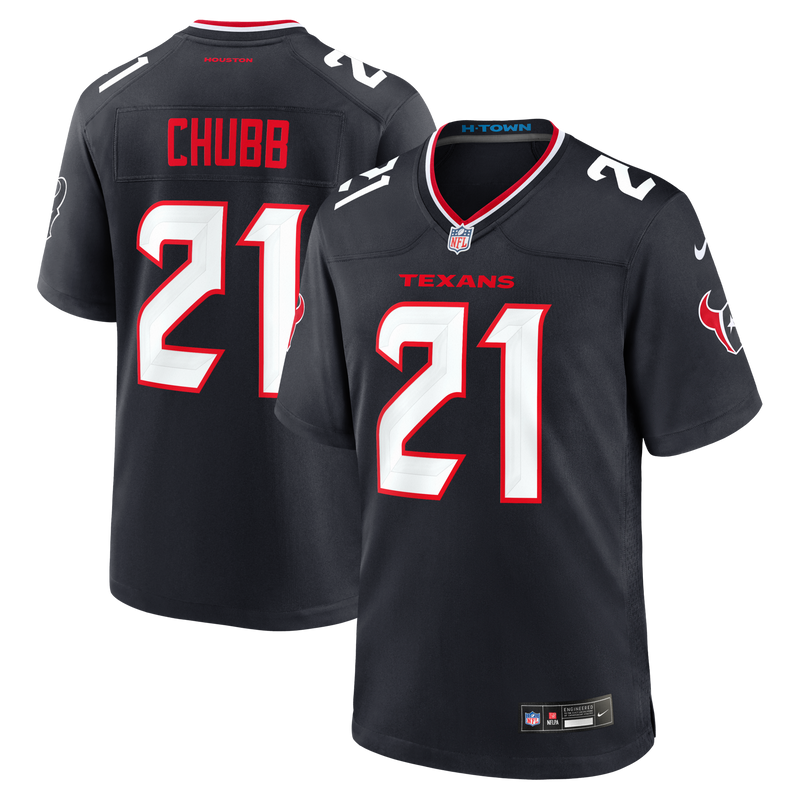 Houston Texans Nick Chubb Navy Team Game Jersey