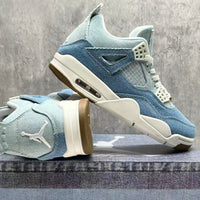 Mid Top Sneakers, Blue Colorway, Lace Up Design, Casual Gift for Sneaker Fans