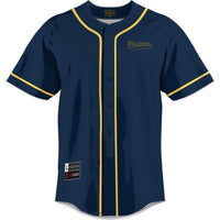 Central Alabama Community College Trojans Lightweight Baseball Jersey - Navy