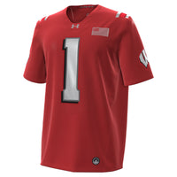#1 Red Wisconsin Badgers 2026 Lambeau Field Collection Replica Football Jersey