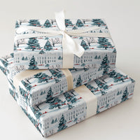 Patriotic Winter Gift Wrap, White House Christmas Wrapping Paper, Scenic Landmark Wrapping Paper, Elegant Holiday Present Paper