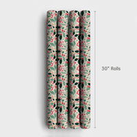 Botanical Greenery Gift Wrap, Christmas Holly Berry Wrapping Paper, Traditional Holiday Wrapping Paper, Classic Winter Gift Wrap Roll
