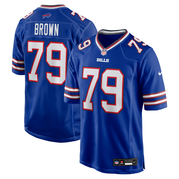 Buffalo Bills Ruben Brown Royal Game Retired Player Jersey