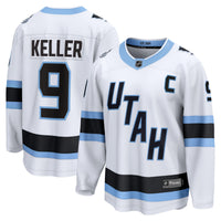 Utah Mammoth Clayton Keller White Away Breakaway Player Jersey