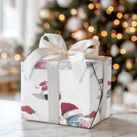 Christmas Sports Gift Wrap, Hockey Puck Santa Hat Wrapping Paper, Adorable Hockey Holiday Paper, Festive Winter Wrapping Paper, Hockey Fan Present