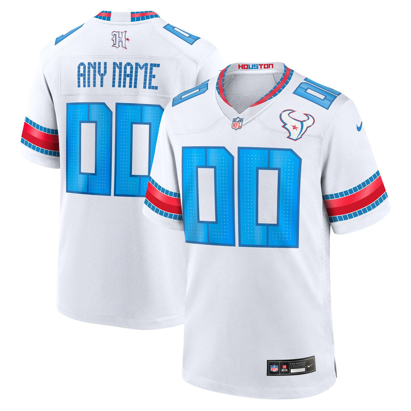 Houston Texans White 2026 Rivalries Collection Game Custom Jersey