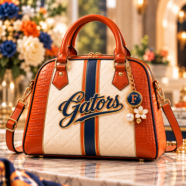 FLA Script - Collegiate Stripe Statement Handbag - main