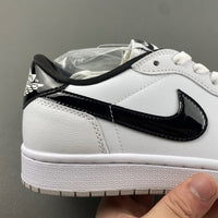 Low Top Sneakers, White Black Colorway, Lace Up Design, Casual Gift for Sneaker Fans