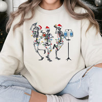 Humorous RN Holiday Sweatshirt, Dancing Skeletons Christmas Nurse Sweatshirt, Medical Student Nurse Sweatshirt, Hospital Crewneck, Xmas Present