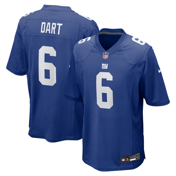 New York Giants Jaxson Dart Royal Team Game Jersey